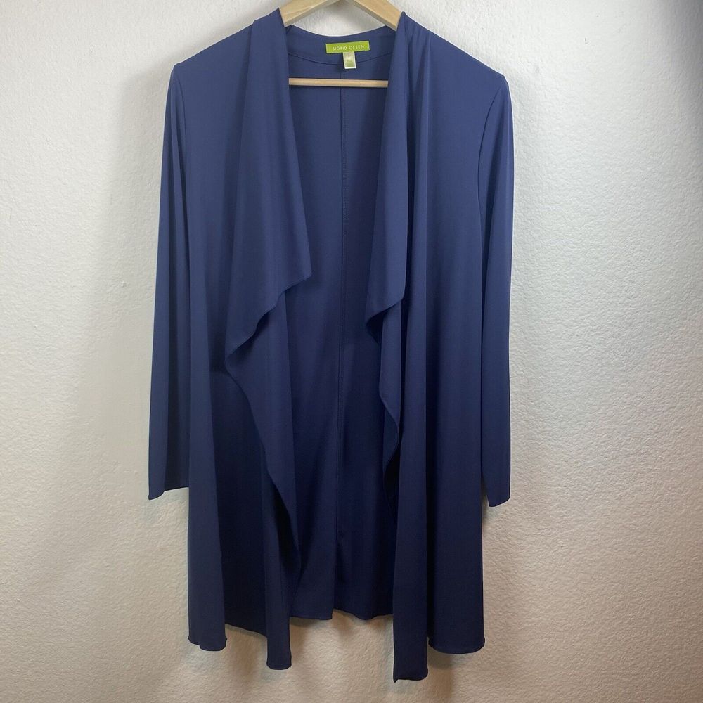 Sigrid Olsen Women's Large‎ Duster Waterfall Open front light-weight Cardigan